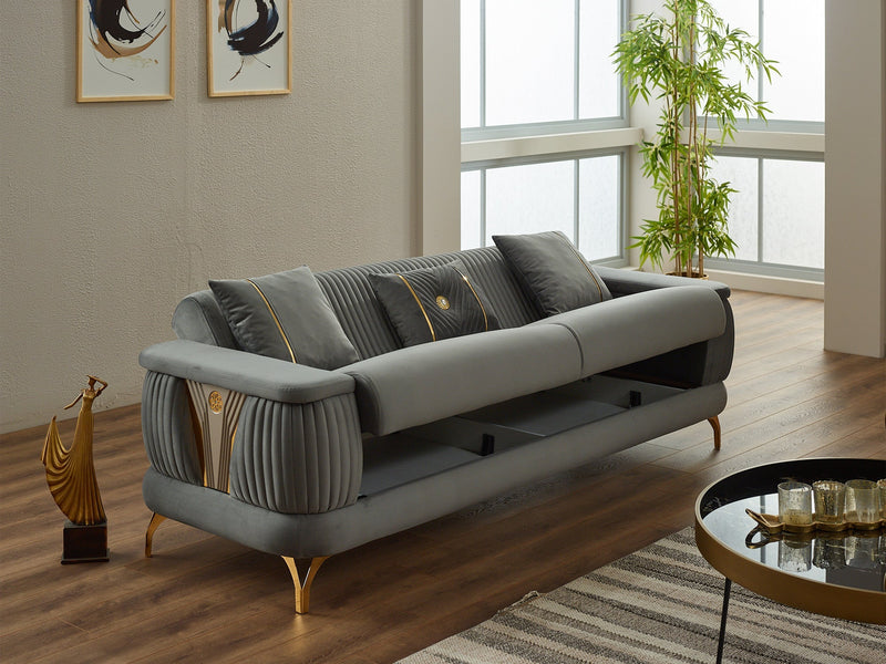 Loft Convertible Loveseat in Beige - 200-SIM-LOF-ANK529-2