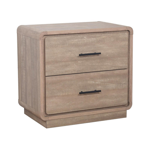 Loma - 2 Drawers Oak Nightstand - B313-N