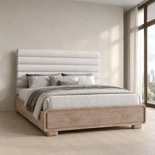 Loma - Oak Panel King Bed with Upholstered Headboard - B313-K-Bed