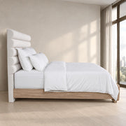 Loma - Oak Panel King Bed with Upholstered Headboard - B313-K-Bed