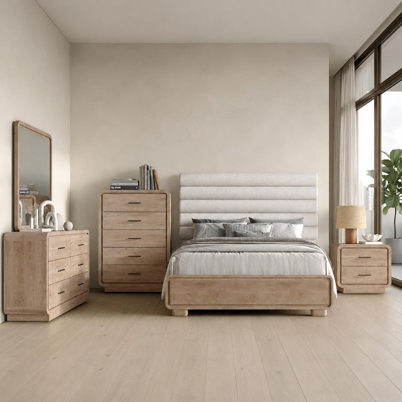 Loma - Oak Queen Bed, Dresser, Mirror - B313-QDM