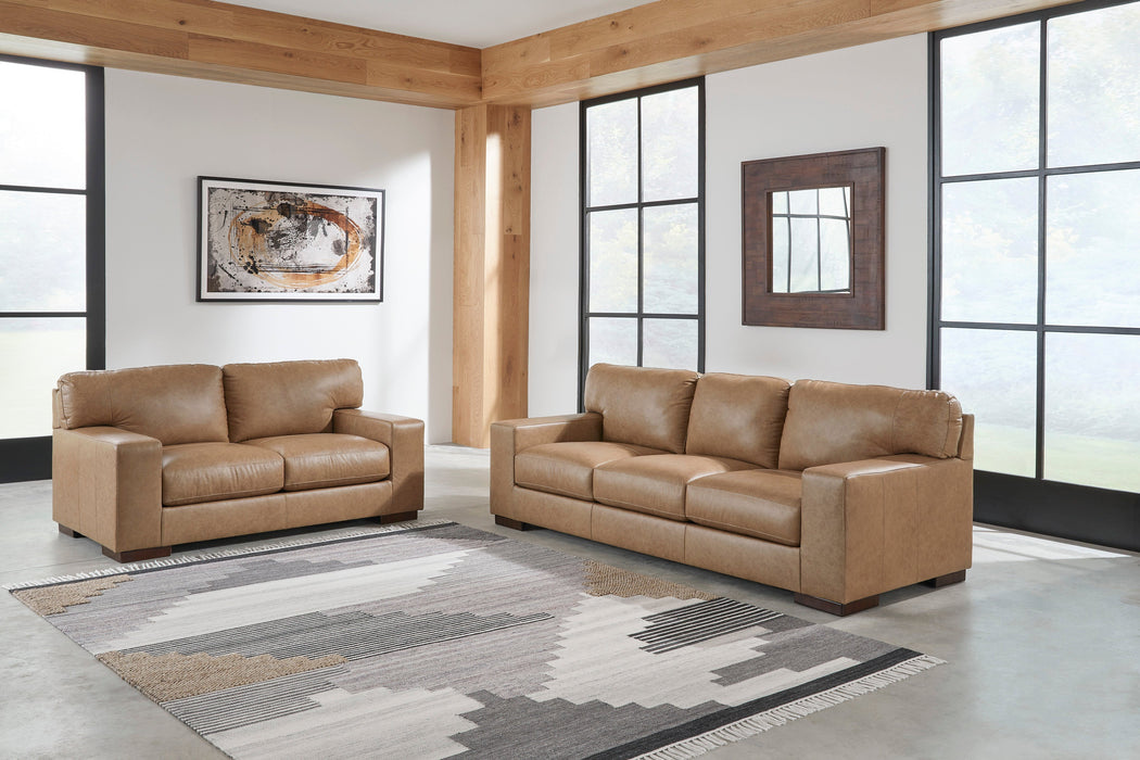 Lombardia Tumbleweed Leather Living Room Set - Gate FurnitureLiving Room Set