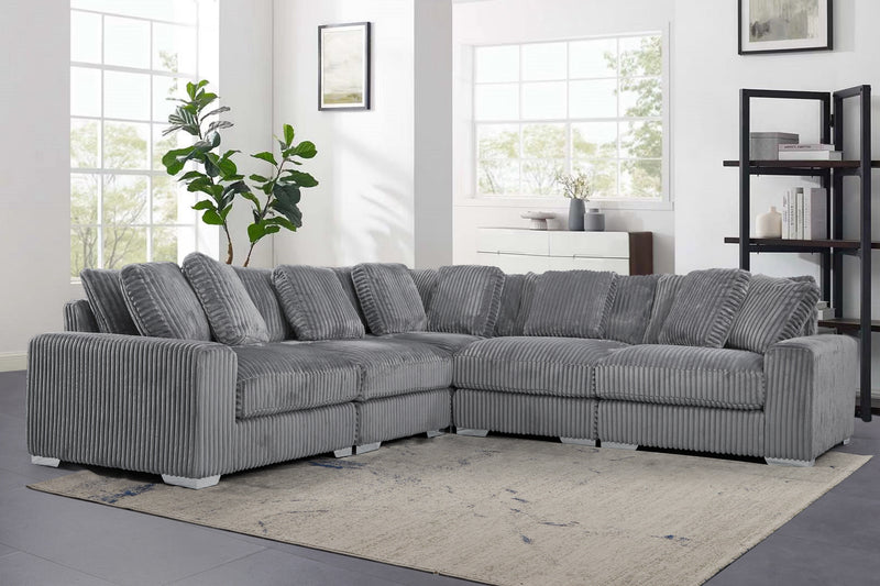 London Gray 5-pc Sectional - LONDON-GY-5-PC-SEC