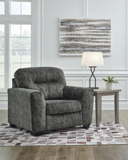 Lonoke Gunmetal 2 Loveseats, Oversized Chair and Ottoman - 50504U7