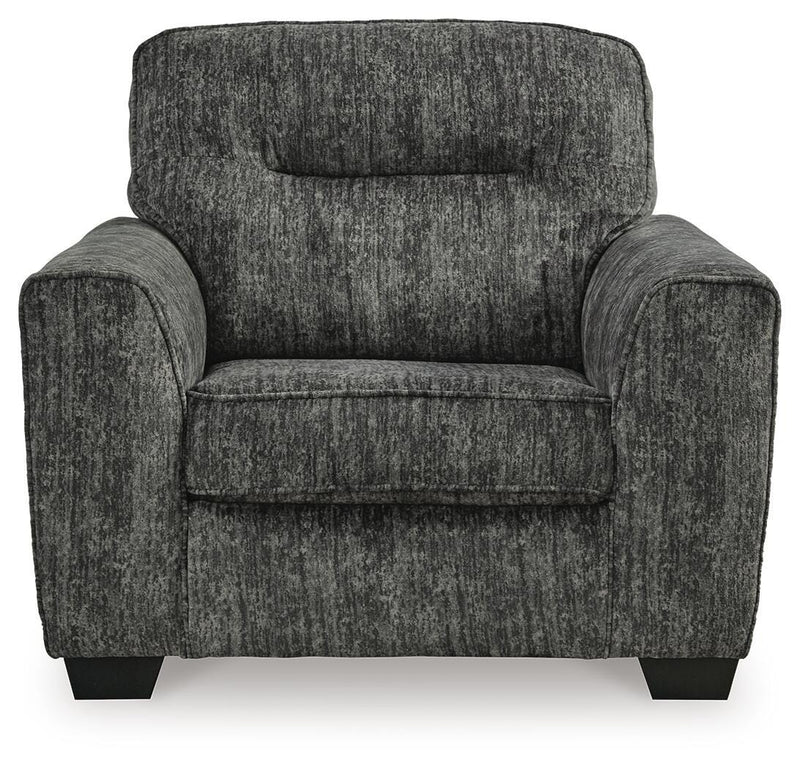 Lonoke Gunmetal 2 Loveseats, Oversized Chair and Ottoman - 50504U7