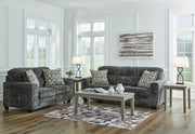 Lonoke Gunmetal Living Room Set - Lara FurnitureLiving Room Set