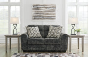 Lonoke Gunmetal Living Room Set - Lara FurnitureLiving Room Set