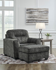 Lonoke Gunmetal Living Room Set - Lara FurnitureLiving Room Set