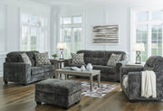 Lonoke Gunmetal Living Room Set - Lara FurnitureLiving Room Set
