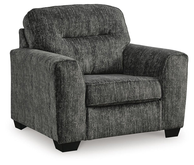 Lonoke Gunmetal Loveseat, Oversized Chair and Ottoman - 50504U10