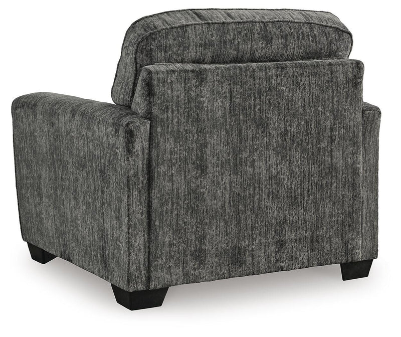 Lonoke Gunmetal Loveseat, Oversized Chair and Ottoman - 50504U10