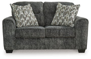 Lonoke Gunmetal Loveseat, Oversized Chair and Ottoman - 50504U10
