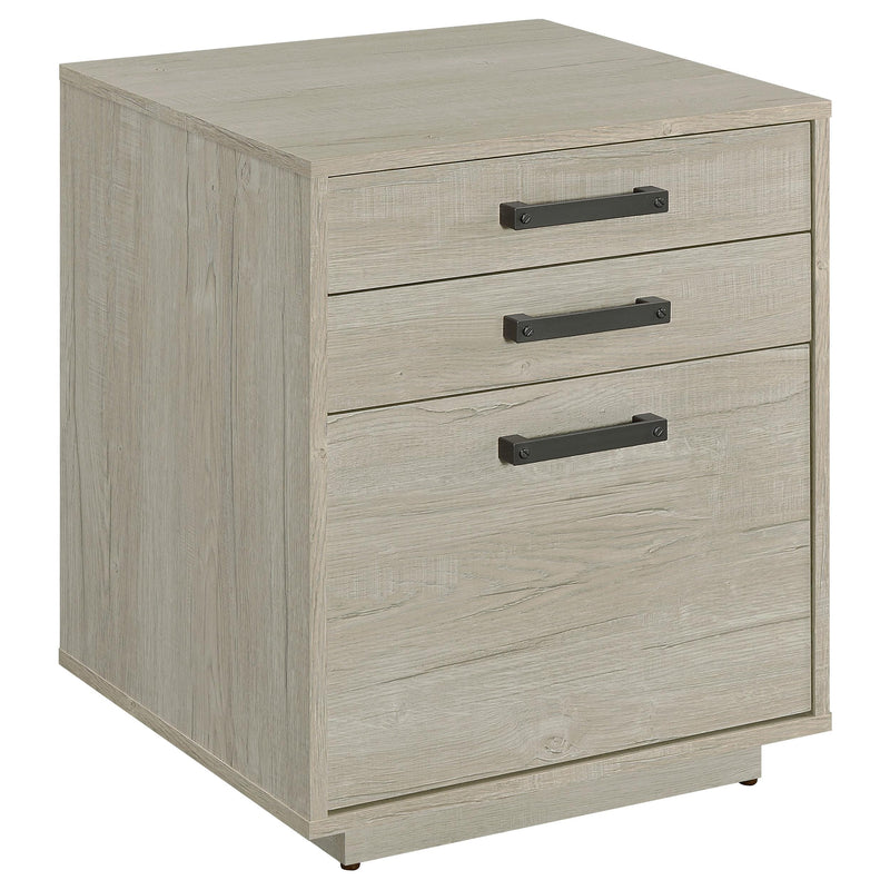 Loomis 3-drawer Home Office File Cabinet Whitewashed Grey - 805882