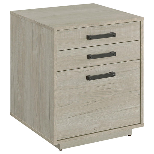 Loomis 3-drawer Home Office File Cabinet Whitewashed Grey - 805882