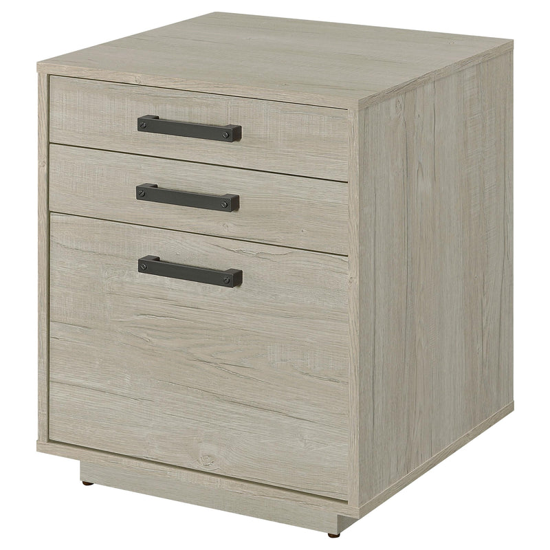 Loomis 3-drawer Home Office File Cabinet Whitewashed Grey - 805882