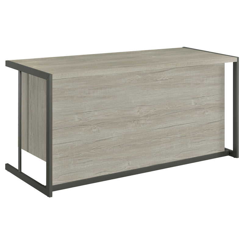Loomis 60-inch 4-drawer Computer Desk Whitewashed Grey - 805881