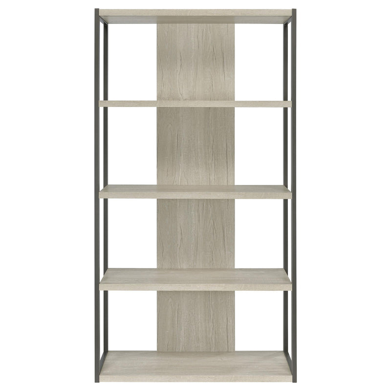 Loomis 72-inch 4-shelf Bookshelf Whitewashed Grey - 805883