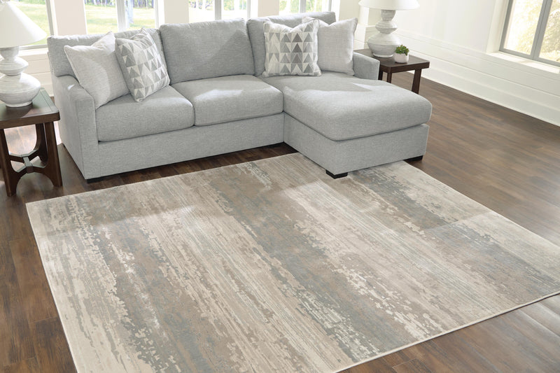 Loomville Gray/Taupe/Beige Large Rug - R408641