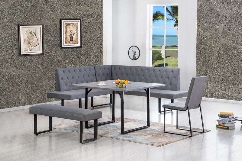 Lorelai - Gray Upholstered Bench - D376-BN