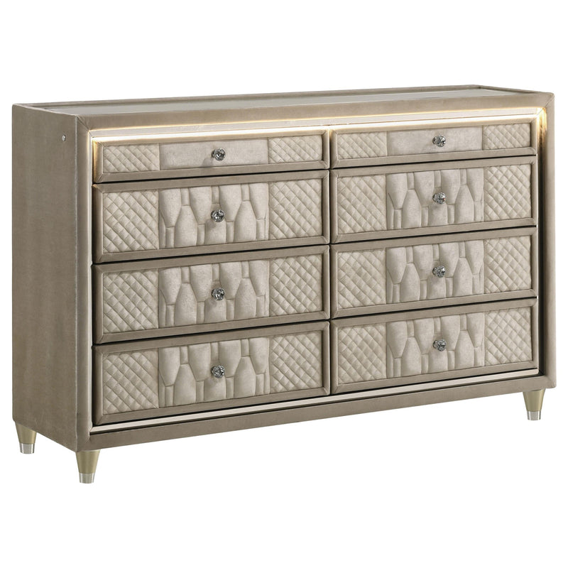 Lorient 4-piece California King Bedroom Set Ivory and Camel - 222661KW-S4