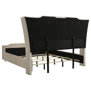 Lorient 4-piece Eastern King Bedroom Set Ivory and Camel - 222661KE-S4