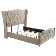 Lorient 4-piece Queen Bedroom Set Ivory and Camel - 222661Q-S4
