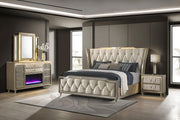 Lorient 4-piece Queen Bedroom Set Ivory and Camel - 222661Q-S4B
