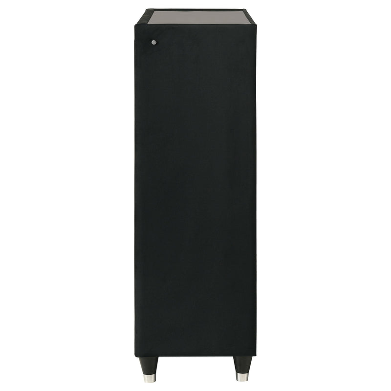 Lorient 5-drawer LED Chest of Drawers Black - 223165
