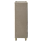 Lorient 5-drawer LED Chest of Drawers Ivory and Camel - 222665