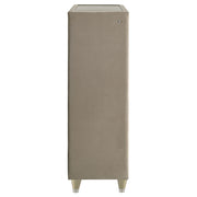 Lorient 5-drawer LED Chest of Drawers Ivory and Camel - 222665