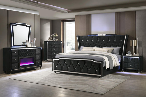 Lorient 5-piece California King Bedroom Set Black - 223161KW-S5B