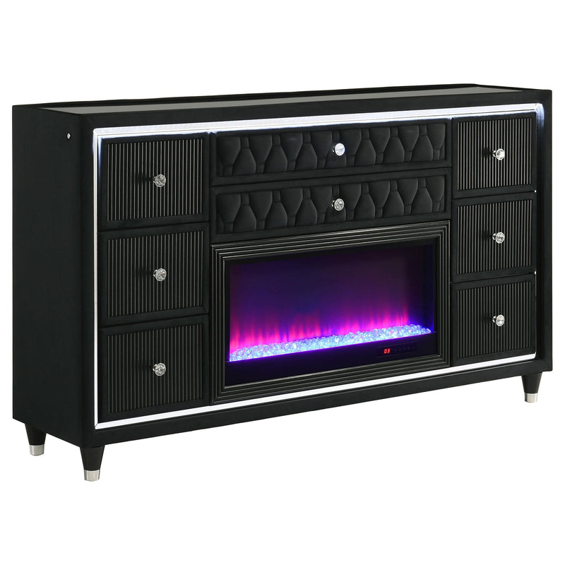 Lorient 5-piece California King Bedroom Set Black - 223161KW-S5B
