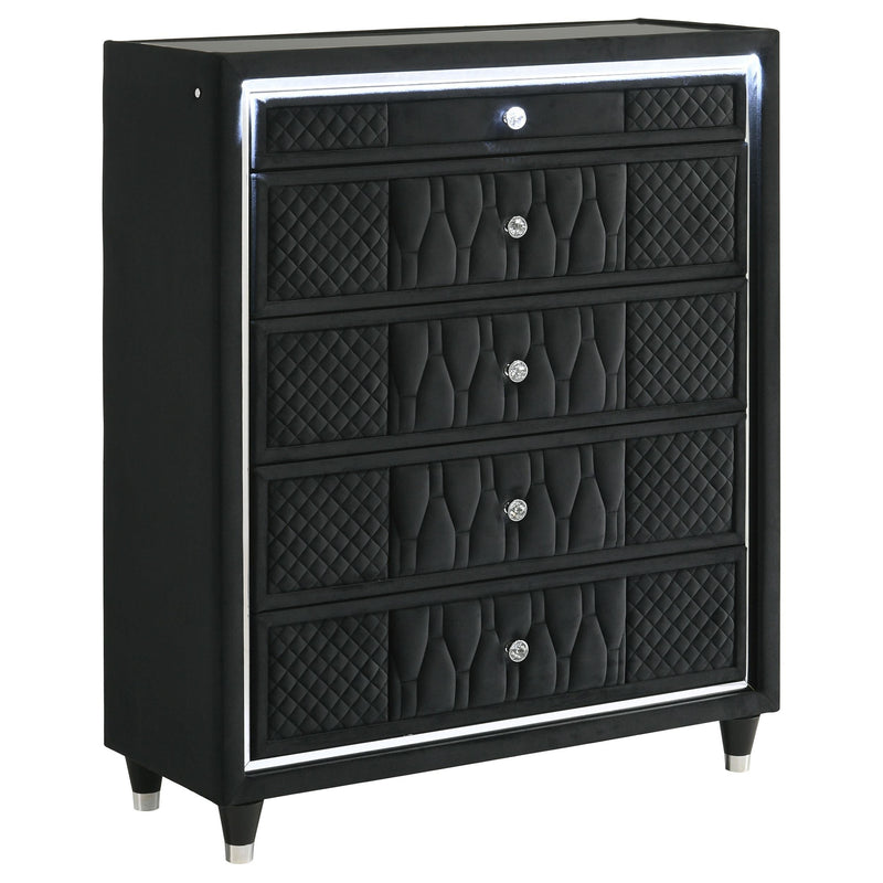 Lorient 5-piece Queen Bedroom Set Black - 223161Q-S5