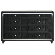 Lorient 8-drawer LED Bedroom Dresser Cabinet Black - 223163