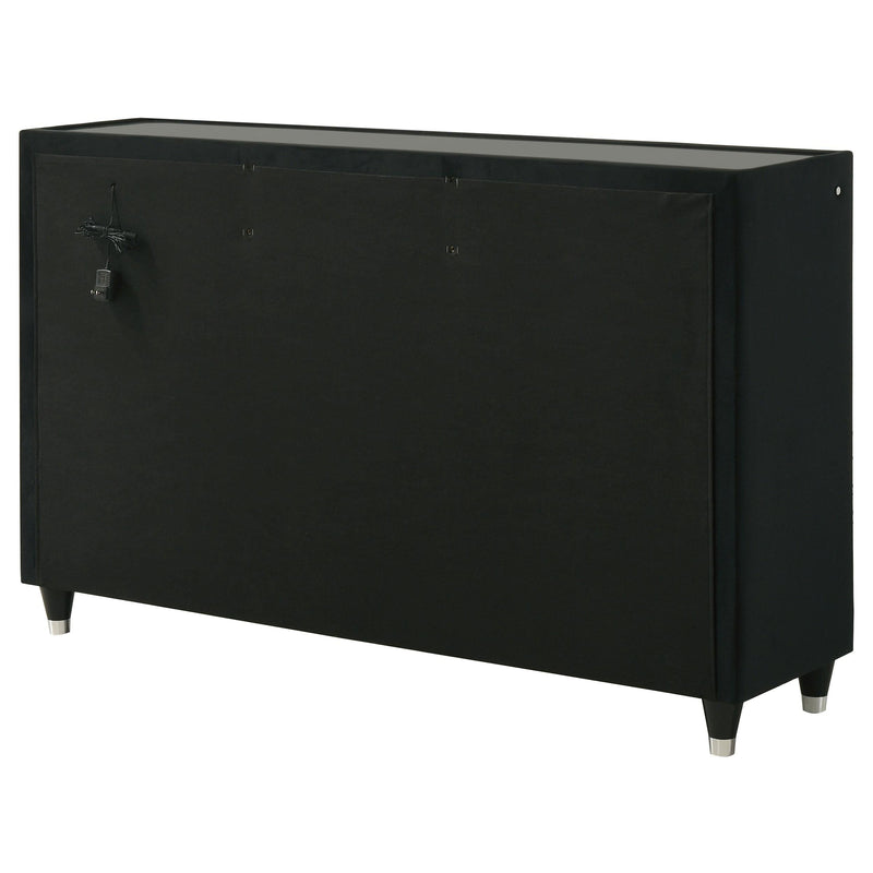 Lorient 8-drawer LED Bedroom Dresser Cabinet Black - 223163
