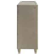 Lorient 8-drawer LED Bedroom Dresser Cabinet Ivory and Camel - 222663