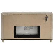 Lorient 8-drawer LED Bedroom Flame Box Dresser Ivory Camel - 222663FB