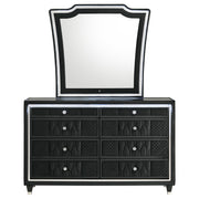 Lorient 8-drawer LED Dresser with Mirror Black - 223163M