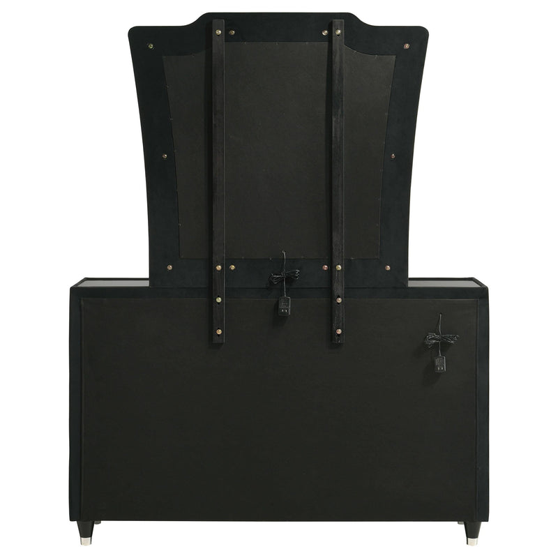 Lorient 8-drawer LED Dresser with Mirror Black - 223163M