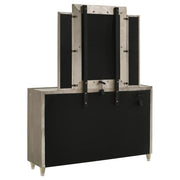 Lorient 8-drawer LED Dresser with Mirror Ivory and Camel - 222663M