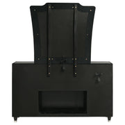 Lorient 8-drawer LED Flame Box Dresser and Mirror Black - 223163FBM