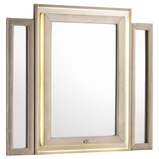 Lorient LED Dresser Mirror Ivory and Camel - 222664