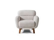 Loris Chair - Brown in Cream - 200-ST-LORI-SOFT03-B