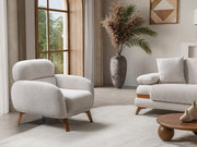 Loris Chair - Brown in Cream - 200-ST-LORI-SOFT03-B