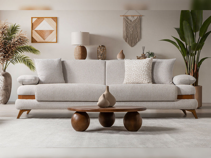 Loris Convertible Loveseat - Cream in Cream - 200-ST-LORI-ISTANBUL01-2