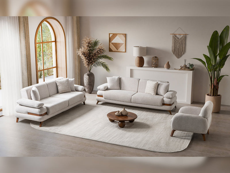 Loris Convertible Sofa - Brown in Cream - 200-ST-LORI-SOFT03-3