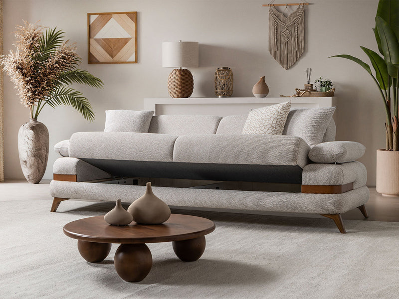 Loris Convertible Sofa - Brown in Cream - 200-ST-LORI-SOFT03-3