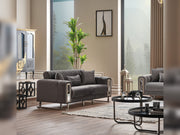 Lotus Convertible Loveseat Grey in Grey - 101-LOT-14245-2
