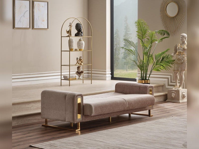 Lotus Convertible Sofa Cream in Cream - 101-LOT-13553-3