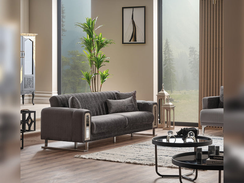 Lotus Convertible Sofa Grey in Grey - 101-LOT-14245-3